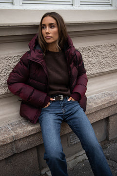 Maud Puff Jacket - Burgundy