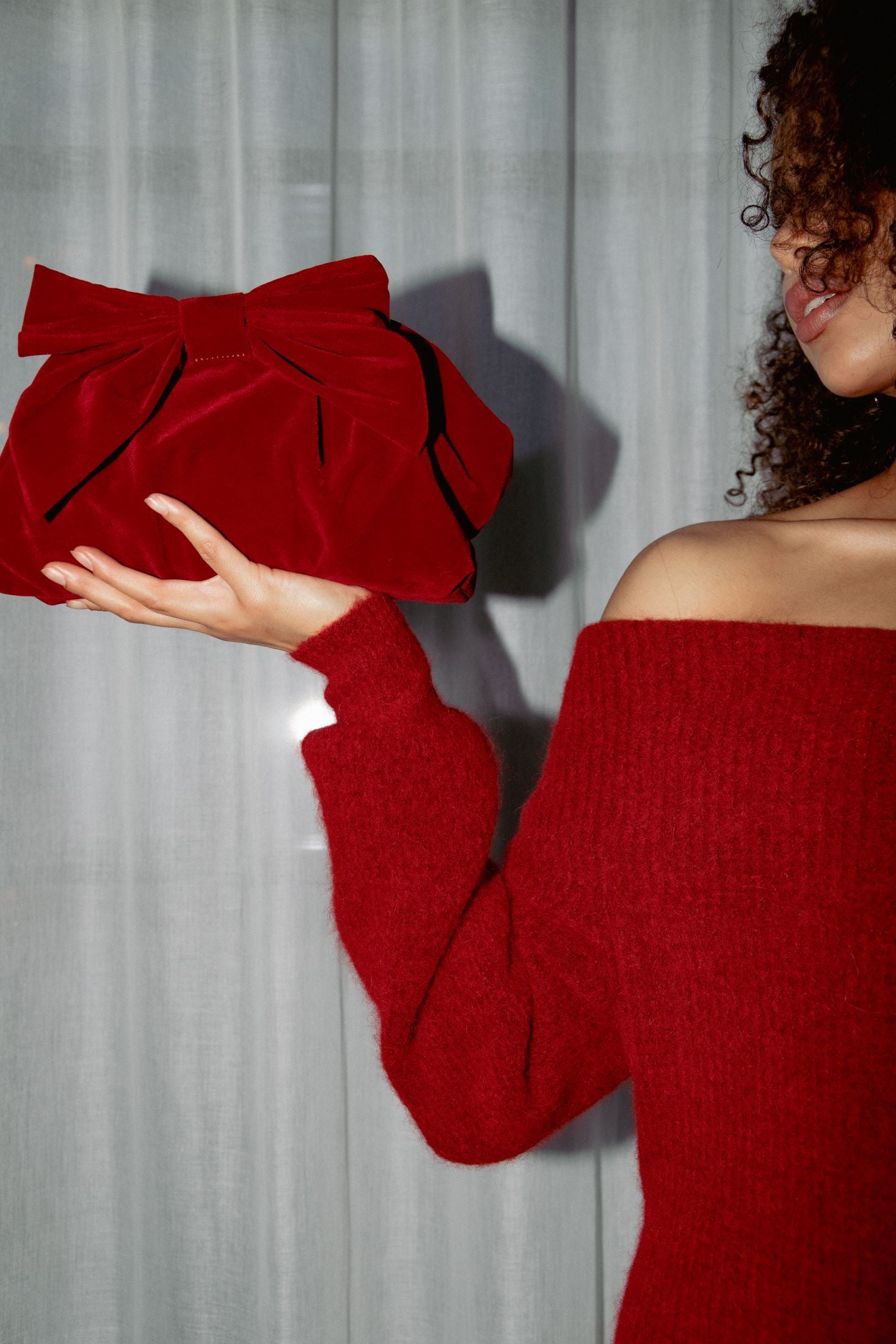 Velvet Bonita Bag - Savvy Red