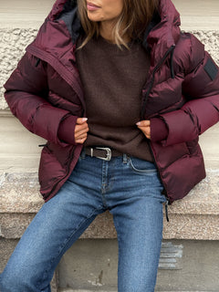 Maud Puff Jacket - Burgundy