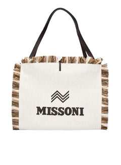 Tote Large - Rafia Nat/Testa Di Moro