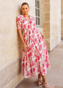 Fabienne Dress - Rasberry