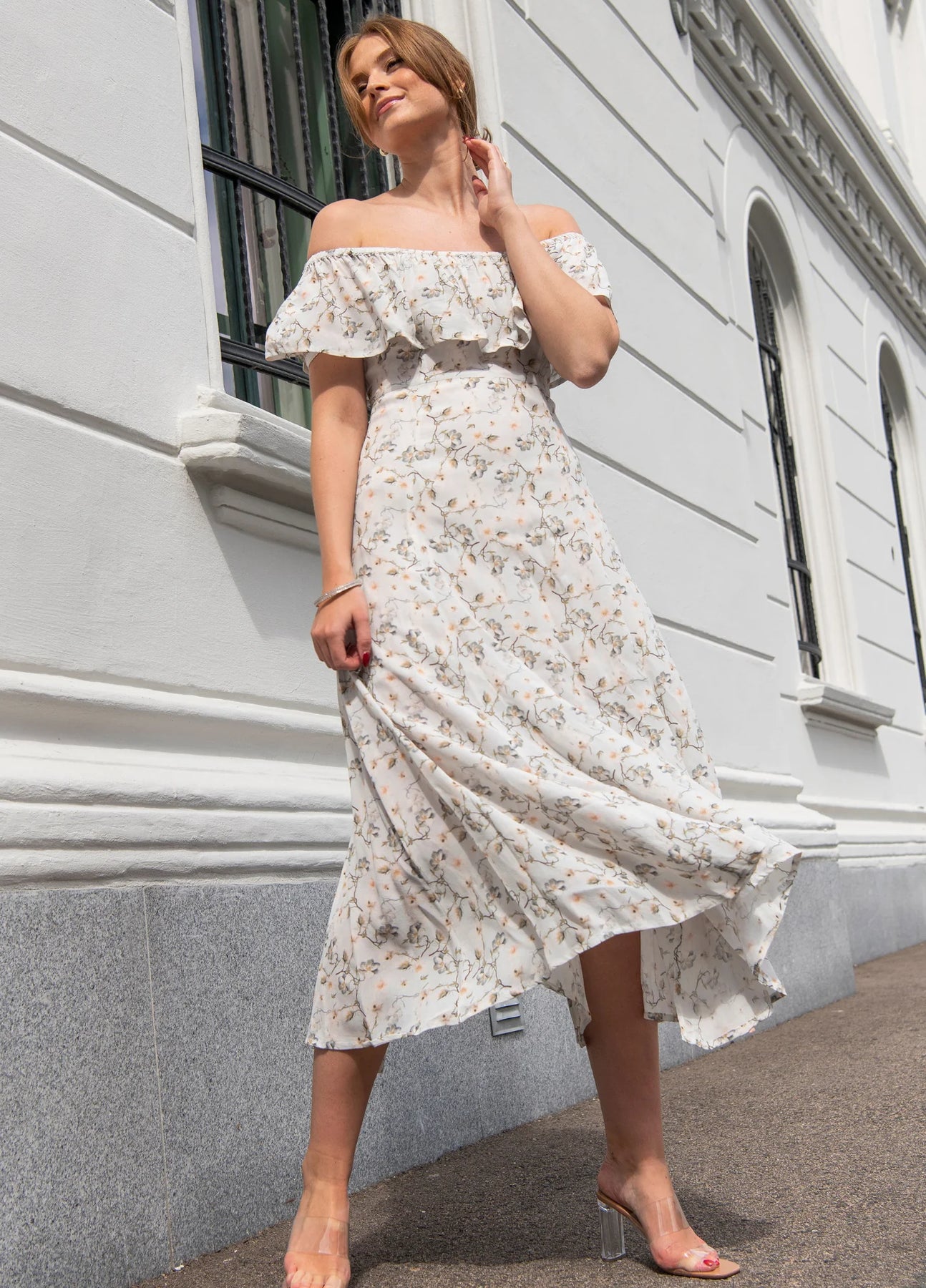 Juliette Midi Dress - Pastel Blue