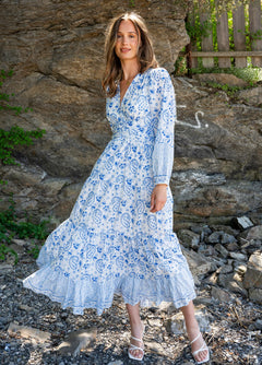 Elodie Dress - Capri Blue
