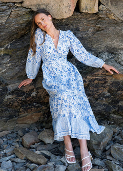 Elodie Dress - Capri Blue
