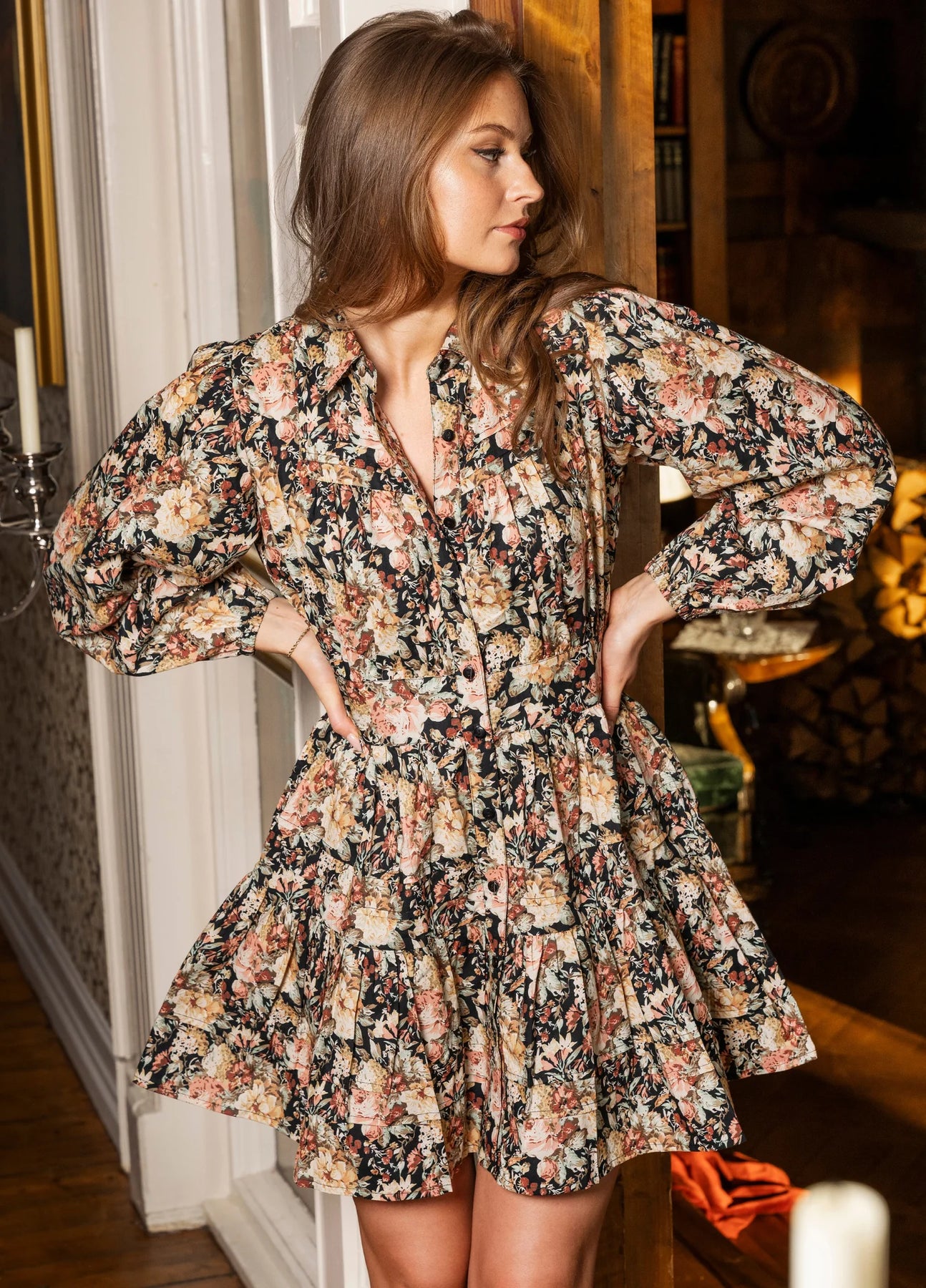 Vicky Dress - Soft Botanic