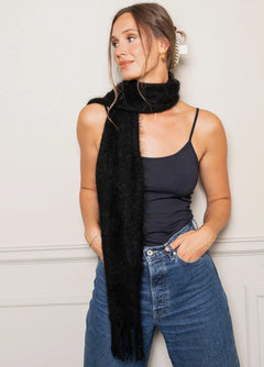 Mohair Scarf - Black
