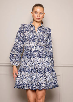 Vicky Dress - Blue Flower
