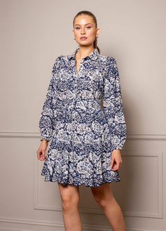 Vicky Dress - Blue Flower