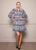 Vicky Dress - Blue Flower
