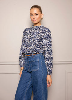 Karoline Blouse - Blue Flower