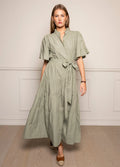 Gaia Dress - Sage Poplin