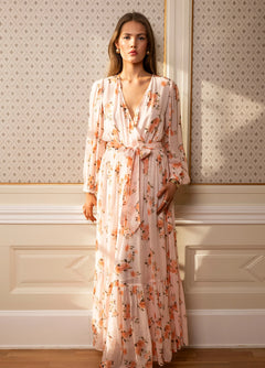 Ingrid Maxi Dress - Peach Bloom