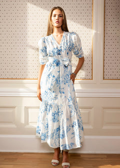 Sylvie Dress - Blue Bloom