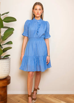 Millie Dress - Blue Voille