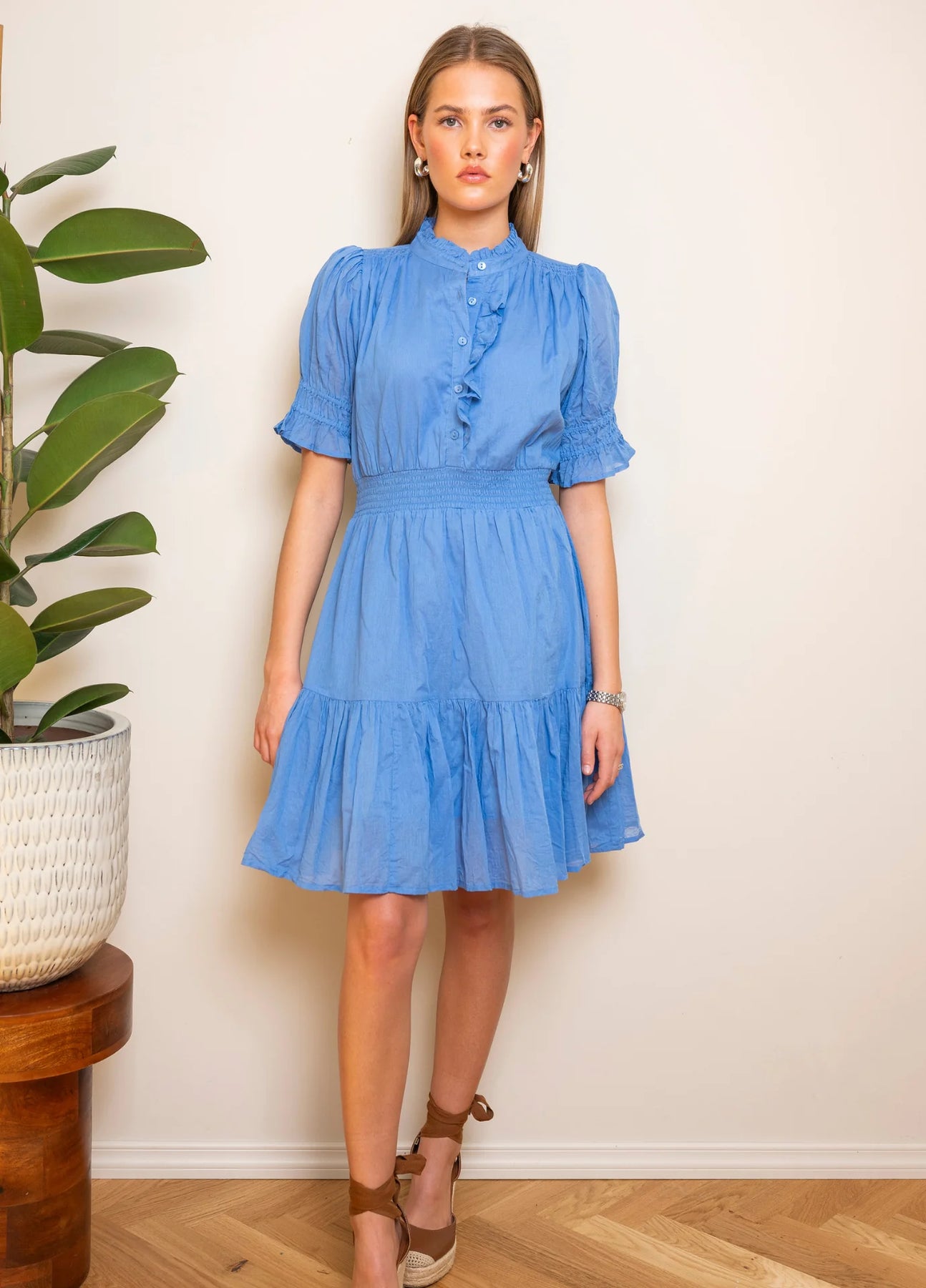Millie Dress - Blue Voille