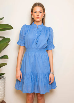 Millie Dress - Blue Voille