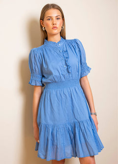 Millie Dress - Blue Voille