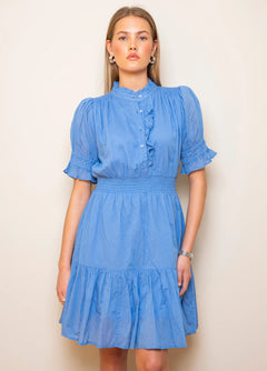 Millie Dress - Blue Voille
