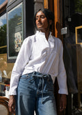 Ella Blouse - Sugar White Poplin