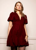 Blake Dress - Velvet Bordeaux