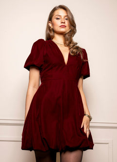 Blake Dress - Velvet Bordeaux