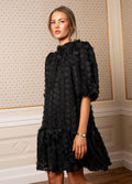 Laura Dress - Black Applique