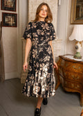 Jardin Midi Dress - Black Blossom