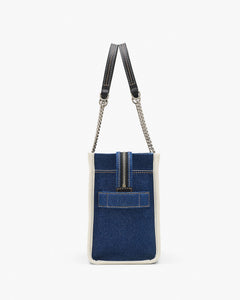 The Denim Chain Medium Tote - Dark Wash