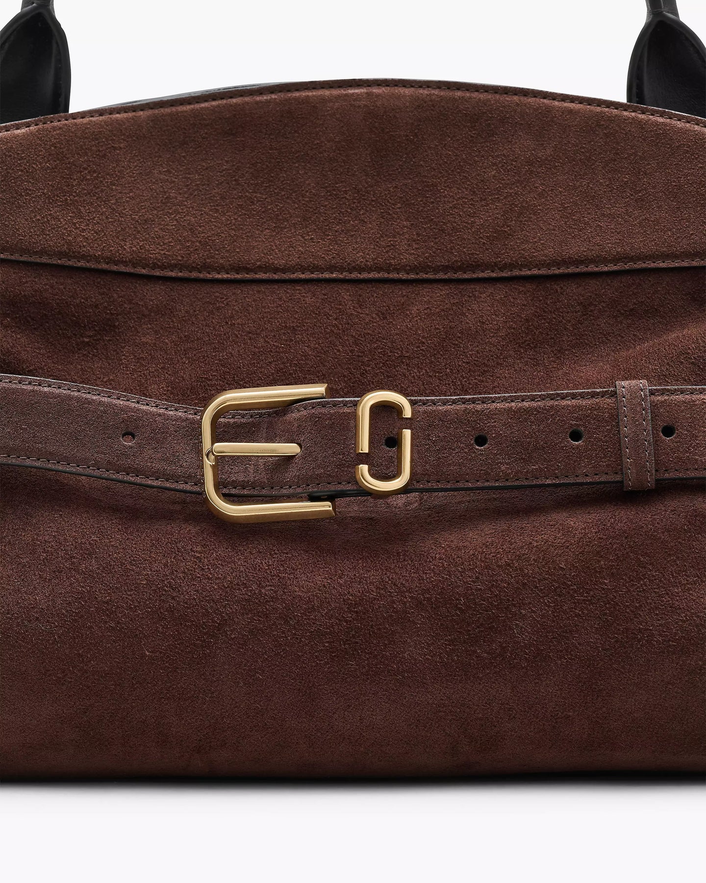 The Suede Dakota Satchel - Dark Brown