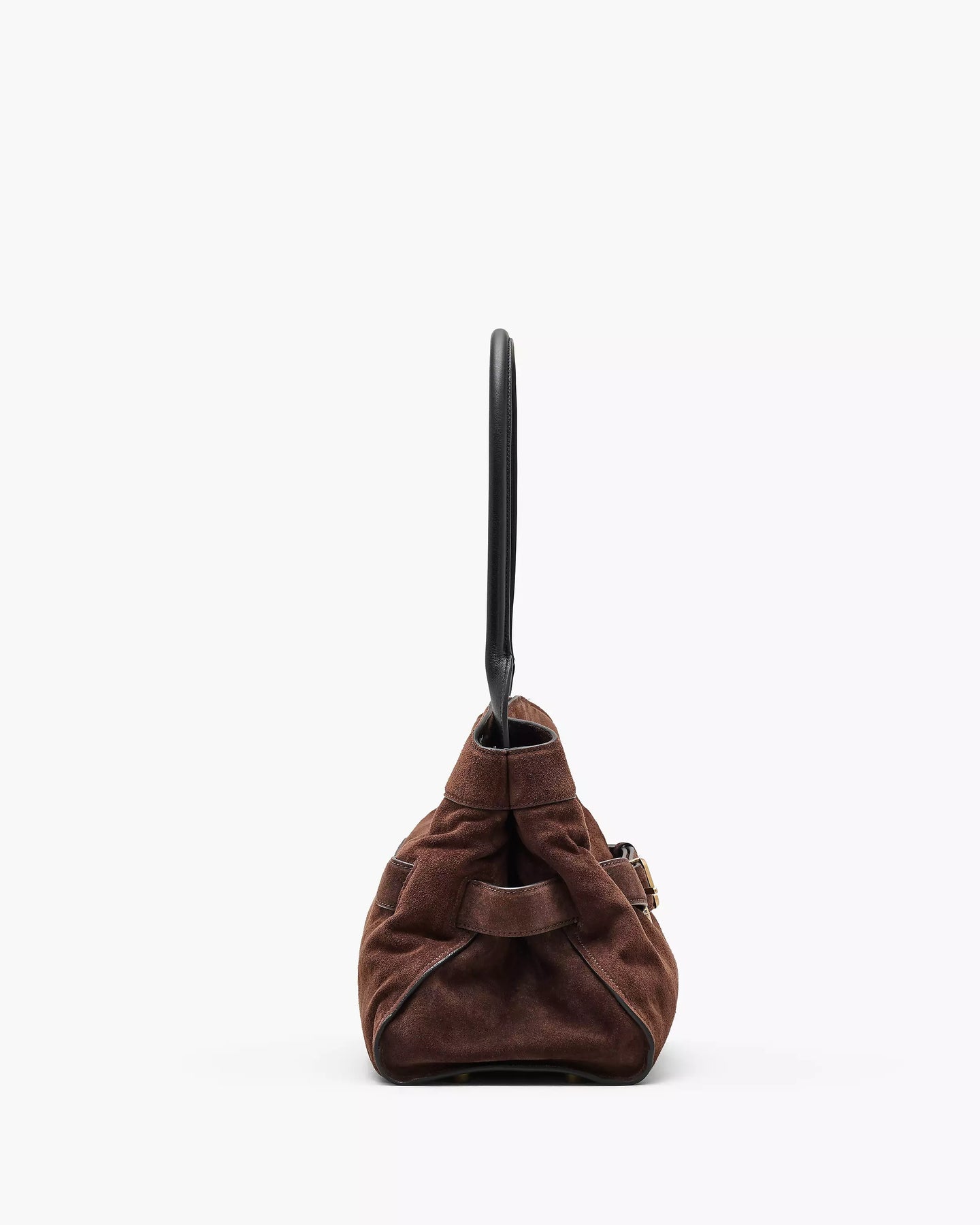 The Suede Dakota Satchel - Dark Brown