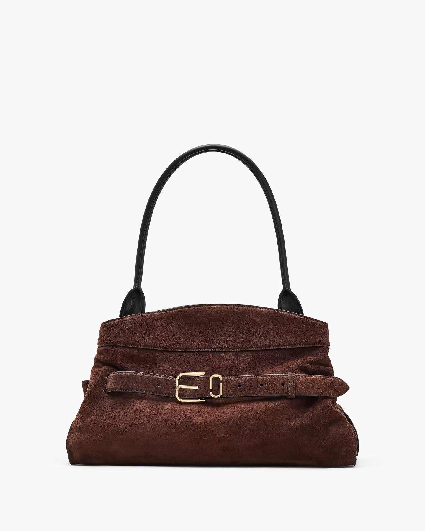 The Suede Dakota Satchel - Dark Brown