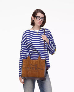 The Suede Leather Medium Tote - Copper