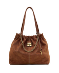 The Cristina Suede Tote - Copper