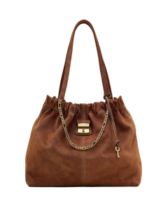 The Cristina Suede Tote - Copper