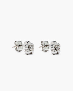 Daisy Micro Earrings - Silver/Crystal