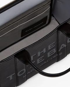 The Leather Medium Tote - Black