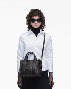 The Leather Small Tote - Black