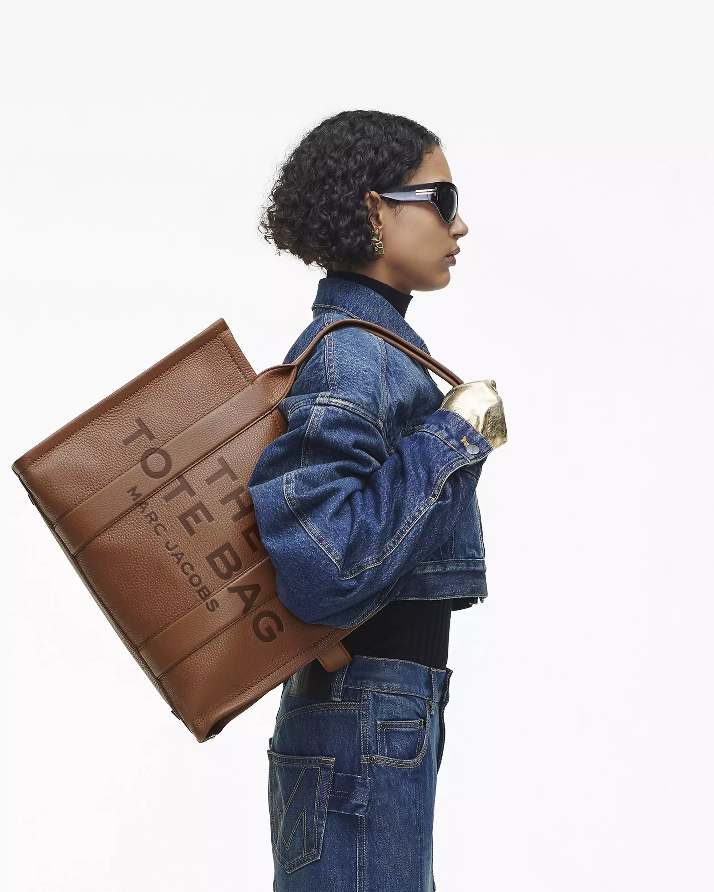 The Leather Large Tote - Argan Oil