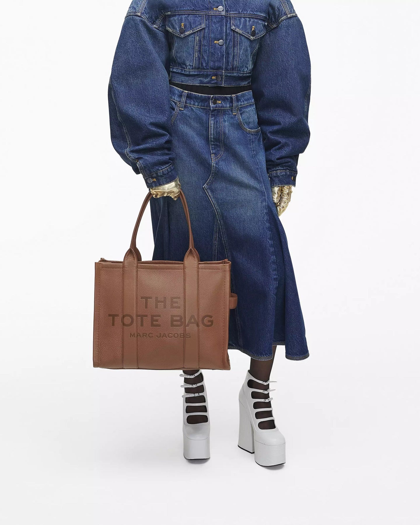 The Leather Large Tote - Argan Oil