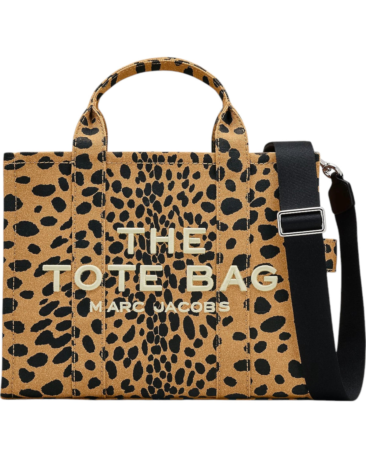 The Cheetah Canvas Medium Tote - Black Multi