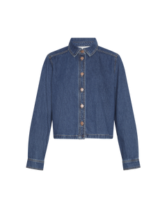 Adalyn Elena Shirt - Mid Blue Wash