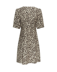 Kalani Vlora 2/4 Dress Aop - Humus Leo
