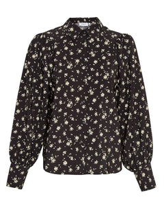 Nathasia Ladonna Shirt Aop - Black Flower