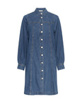 Rylan Elena Shirt Dress - Mid Blue Wash
