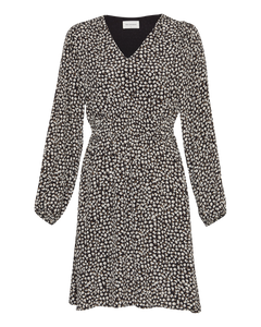 Zeida Rhian Short Dress Aop - Black Flower