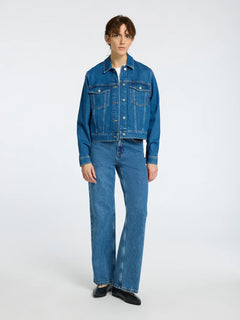Cena Ls Jacket - Medium Blue Denim