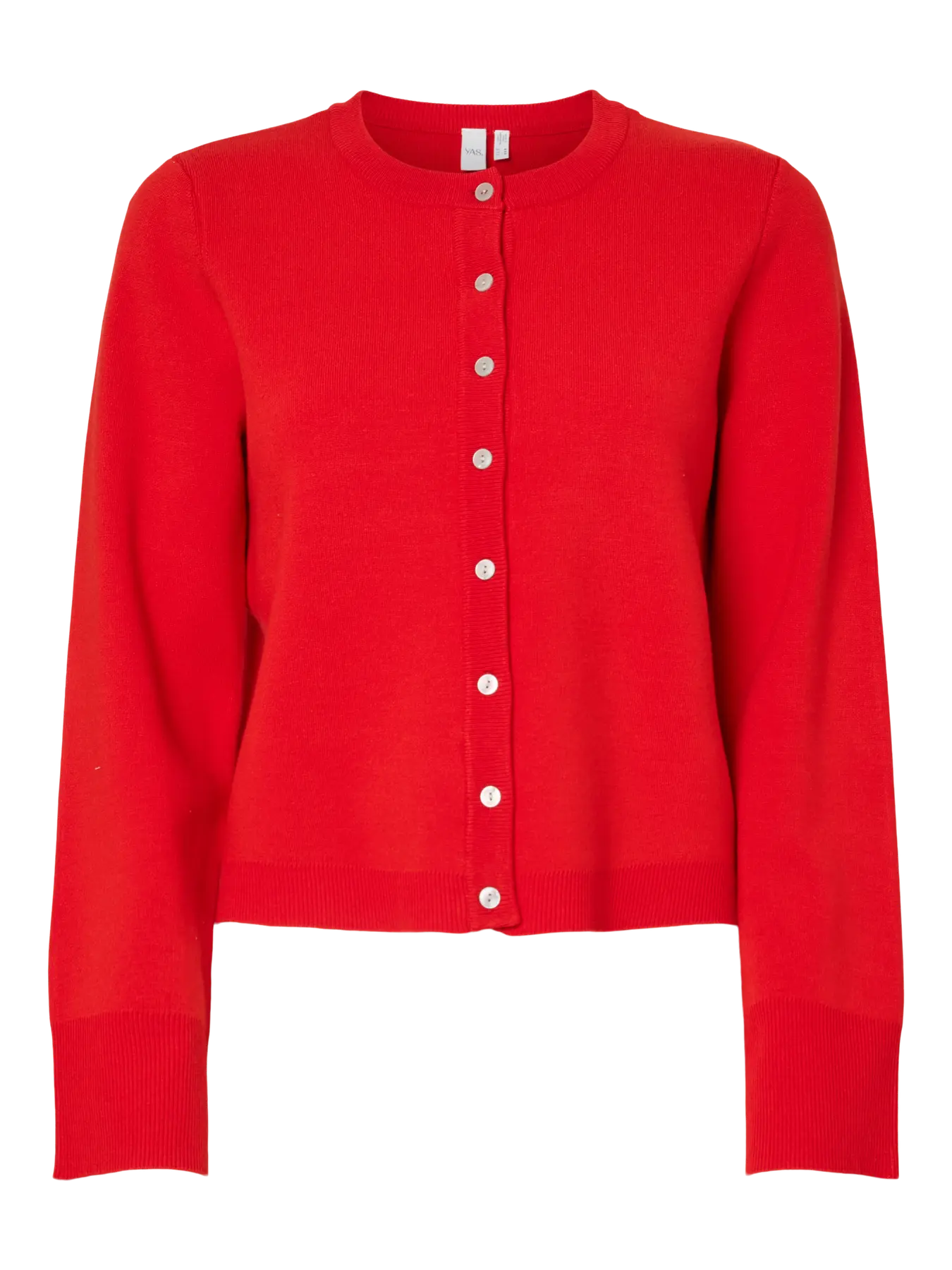 Yaselena Ls Knit Cardigan - Fiery Red