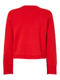 Yaselena Ls Knit Cardigan - Fiery Red