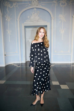 Maiden Skirt - Black White Dot