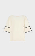 Malia Contast Top - Ecru/Black
